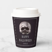 Halloween-Party Metal Skull Pappbecher (Vorderseite)