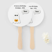 Halloween-Party | Minimales Ghost-Design Fächer (Vorne und Hinten)