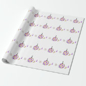 Halloween-Party | Minimales Ghost-Design Geschenkpapier (Ungerollt)