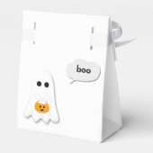 Halloween-Party | Minimales Ghost-Design Geschenkschachtel (Rückseite)