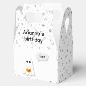 Halloween-Party | Minimales Ghost-Design Geschenkschachtel (Geöffnet)
