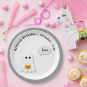 Halloween-Party | Minimales Ghost-Design Pappteller (Party)