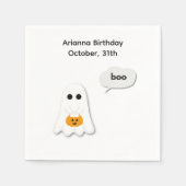 Halloween-Party | Minimales Ghost-Design Serviette (Vorderseite)