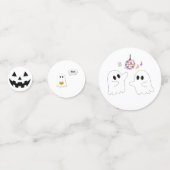 Halloween-Party | Minimales Pumpkin-Design Konfetti (Vorderseiten)