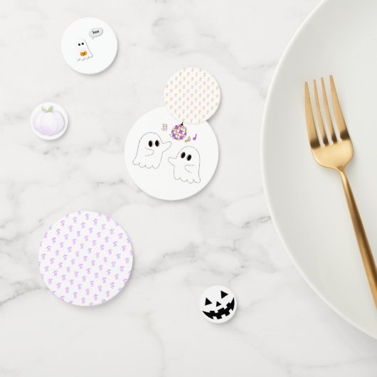 Halloween-Party | Minimales Pumpkin-Design Konfetti (Gruppe)