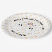 Halloween-Party | Minimales Pumpkin-Design Pappteller (Schrägansicht)