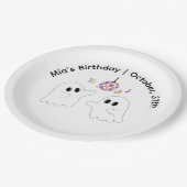 Halloween-Party | Minimales Pumpkin-Design Pappteller (Schrägansicht)