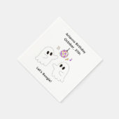 Halloween-Party | Minimales Pumpkin-Design Serviette (Ecke)