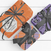 Halloween-Party mit benutzerdefinierten Familienna Geschenkpapier Set