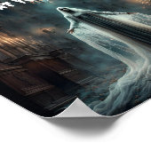 Halloween-Party mit Creepy Ghost Poster (Ecke)