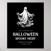 Halloween-Party mit Geist Poster (Vorne)