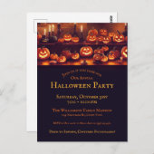 Halloween-Party mit Kürbislampen und Kerzen Postkarte (Vorne/Hinten)