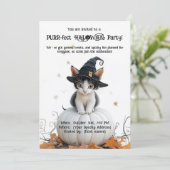 🐈 ‍ ⬛ Halloween-Party mit Präfektur 🎃 Einladung (Stehend Vorderseite)