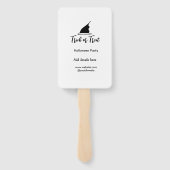 Halloween-Party mit schwarzen Hutdetails bespreche Fächer (Rückseite)