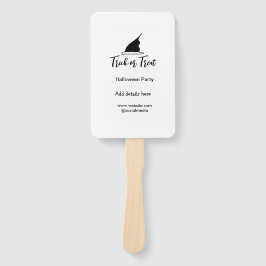 Halloween-Party mit schwarzen Hutdetails bespreche Fächer