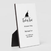 Halloween-Party mit schwarzen Hutdetails bespreche Fotoplatte (Seite)