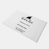 Halloween-Party mit schwarzen Hutdetails bespreche Fußmatte (Schrägansicht)