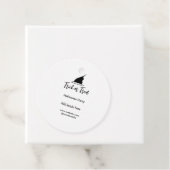 Halloween-Party mit schwarzen Hutdetails bespreche Geschenkanhänger (Beispiel)