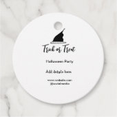 Halloween-Party mit schwarzen Hutdetails bespreche Geschenkanhänger (Vorderseite)