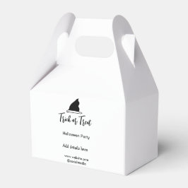 Halloween-Party mit schwarzen Hutdetails bespreche Geschenkschachtel