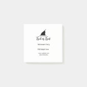 Halloween-Party mit schwarzen Hutdetails bespreche Post-it Klebezettel (Vorderseite)