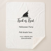 Halloween-Party mit schwarzen Hutdetails bespreche Sherpadecke (Vorderseite)