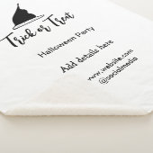 Halloween-Party mit schwarzen Hutdetails bespreche Sherpadecke (3/4)