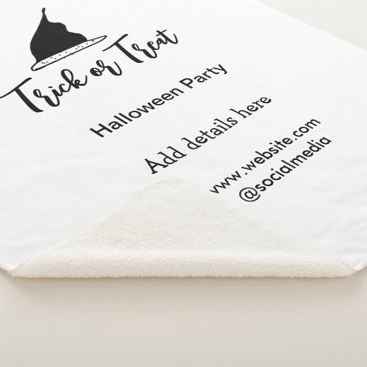 Halloween-Party mit schwarzen Hutdetails bespreche Sherpadecke (3/4)