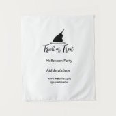 Halloween-Party mit schwarzen Hutdetails bespreche Wandteppich (Vorderseite)