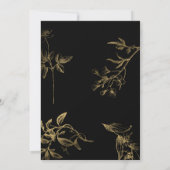 Halloween-Party mit schwarzen und goldenen Kerzen Einladung (Rückseite)