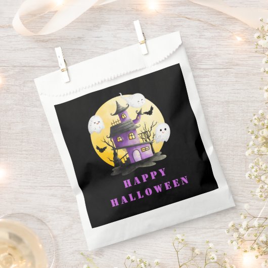 Halloween-Party mit Spuk Haus und Geistern Geschenktütchen (Ausgeschnitten)
