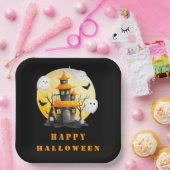 Halloween-Party mit Spuk Haus und Geistern Pappteller (Party)