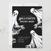 Halloween-Party mit zwei Geistern Einladung (Vorderseite)