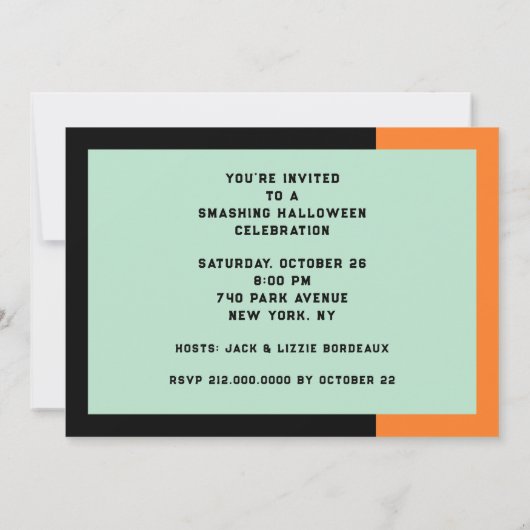 Halloween-Party Modern Einladung (Rückseite)
