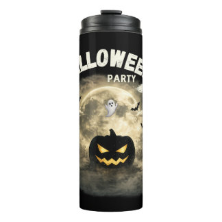 Halloween-Party Mond Kürbis Geist Vintage Hallowee Thermosbecher