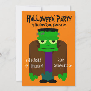 Halloween-Party-Monster-Einladung Einladung