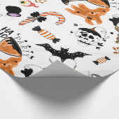 Halloween-Party-Monster Geschenkpapier (Ecke)