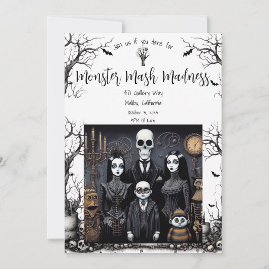 Halloween-Party Monster Mash Einladung (Vorderseite)