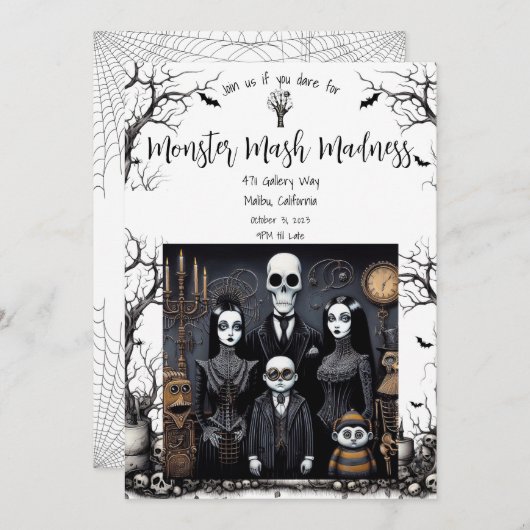 Halloween-Party Monster Mash Einladung (Vorne/Hinten)