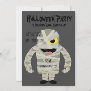Halloween-Party-Mumie-Monster Einladung