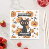 Halloween-Party Napkin - Zu Niedlich, um Katze zu  Serviette (Beispiel)