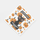 Halloween-Party Napkin - Zu Niedlich, um Katze zu  Serviette (Ecke)