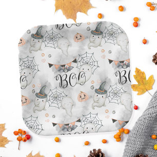 Halloween-Party Niedlich Ghost Pumpkin Pappteller