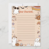 Halloween-Party Niedlich Ghost Time Capsule Hinwei Dankeskarte (Vorderseite)