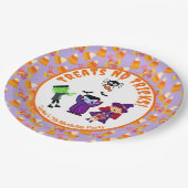 Halloween-Party niedlich Kindergeburtstag Pappteller (Schrägansicht)