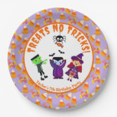 Halloween-Party niedlich Kindergeburtstag Pappteller (Vorderseite)