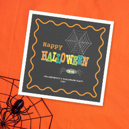 Halloween-Party Niedlich Spione Farbige Typografie Serviette