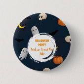 Halloween-Party Niedlich Trick oder Treat Ghost Pu Button (Vorderseite)