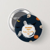 Halloween-Party Niedlich Trick oder Treat Ghost Pu Button (Vorne & Hinten)