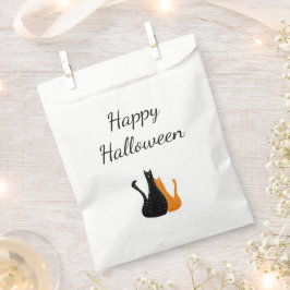 Halloween-Party Niedliche Katzen Schwarzes Orange Geschenktütchen